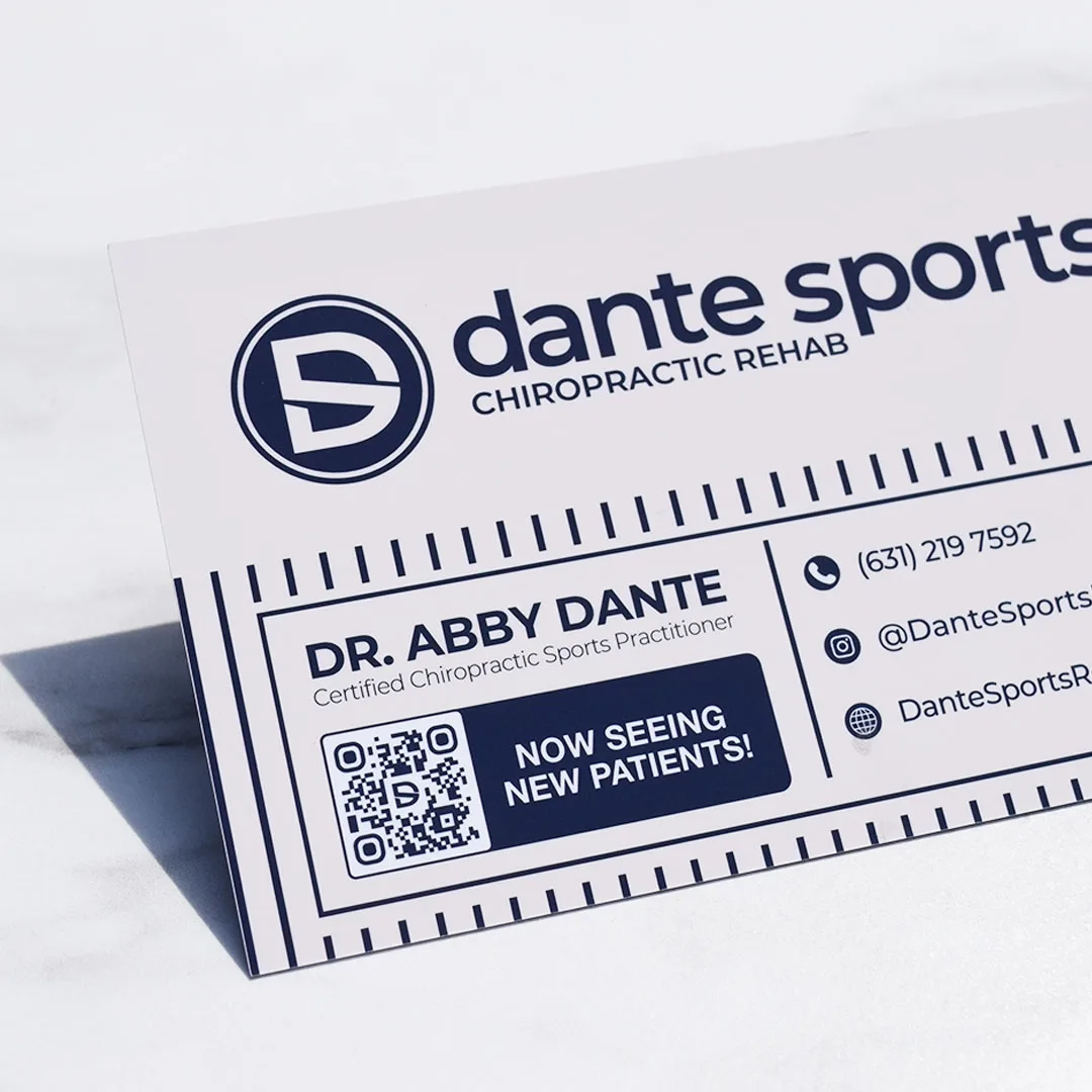 Dante Sports business card design