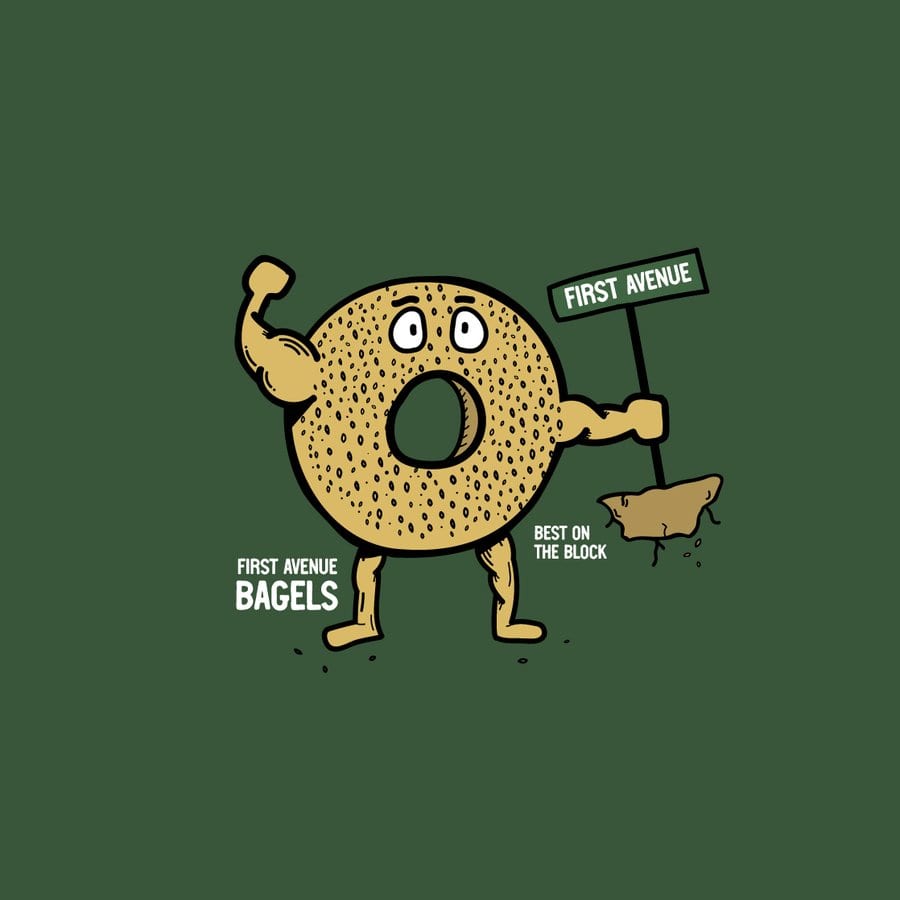 First Avenue Bagels logo design