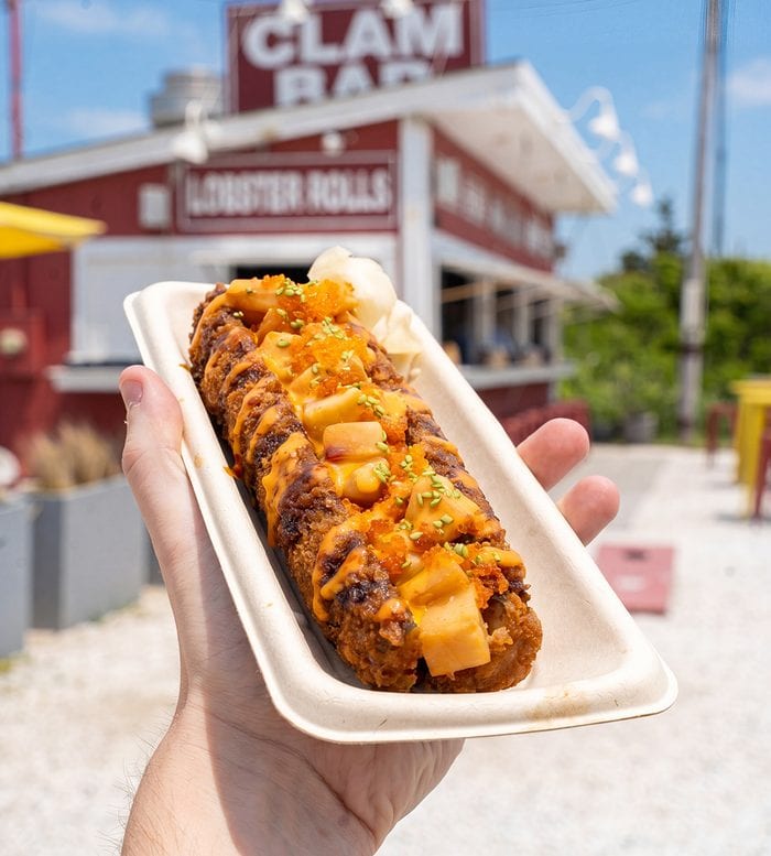 Fried seafood roll content for a Clam Bar client