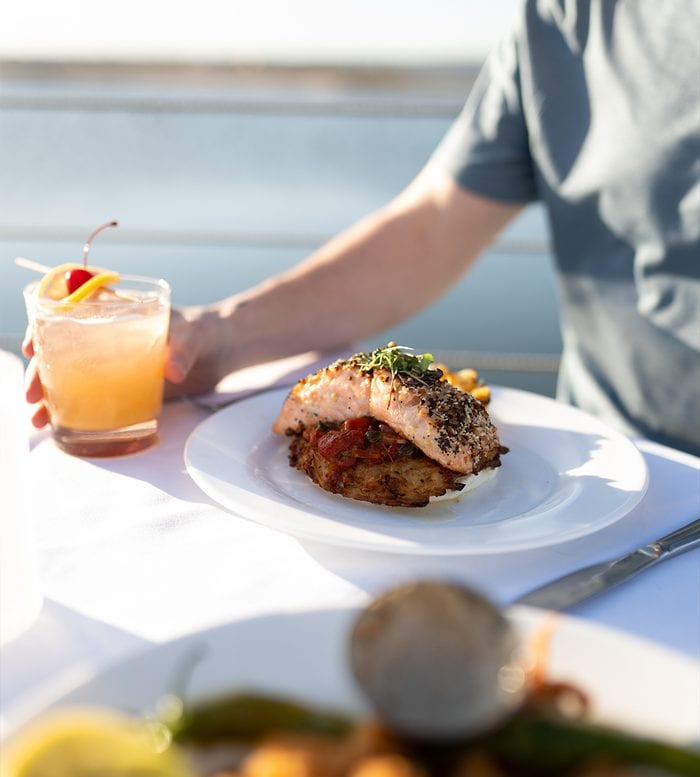 Waterfront dinner content for a client restaurant