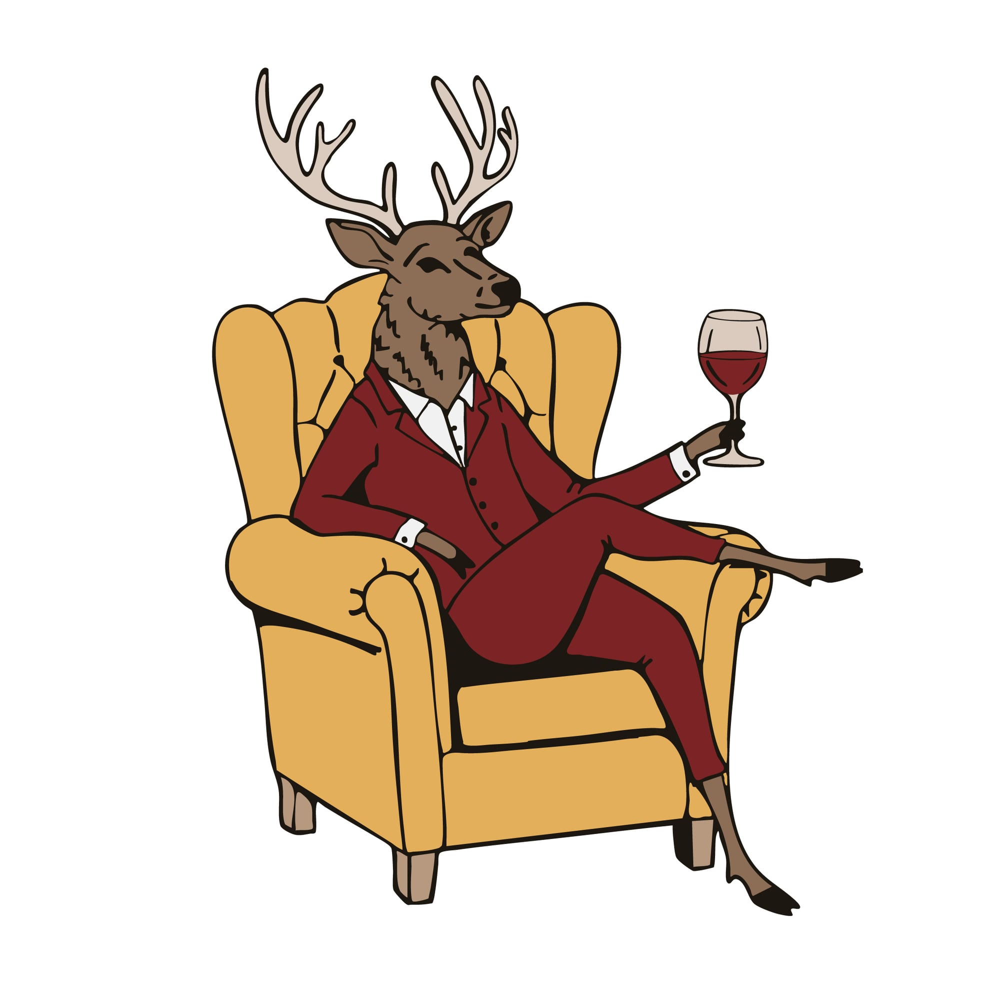 Theo Vineyard illustrated stag character
