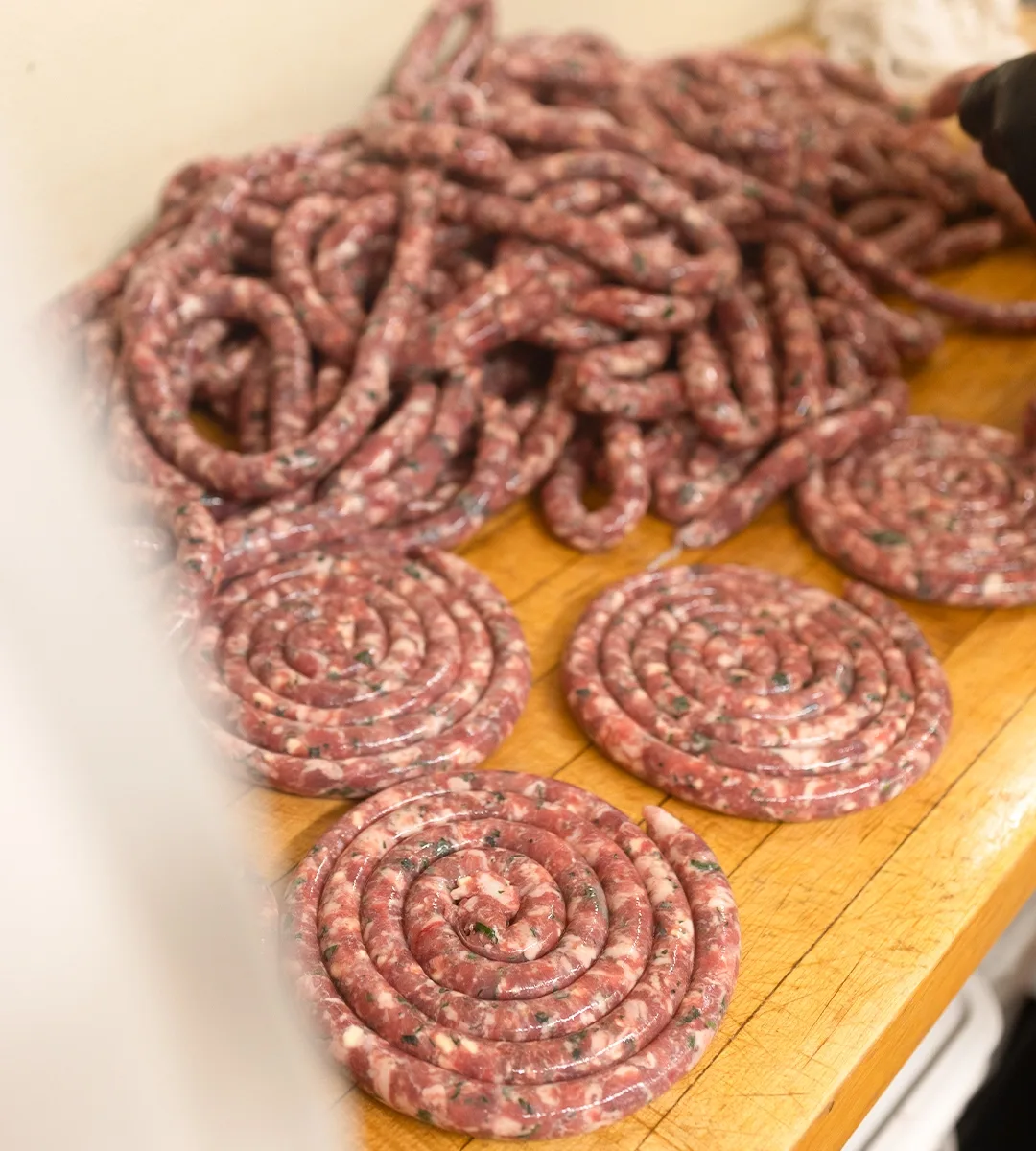 Village Prime Butcher Shop house-made sausage